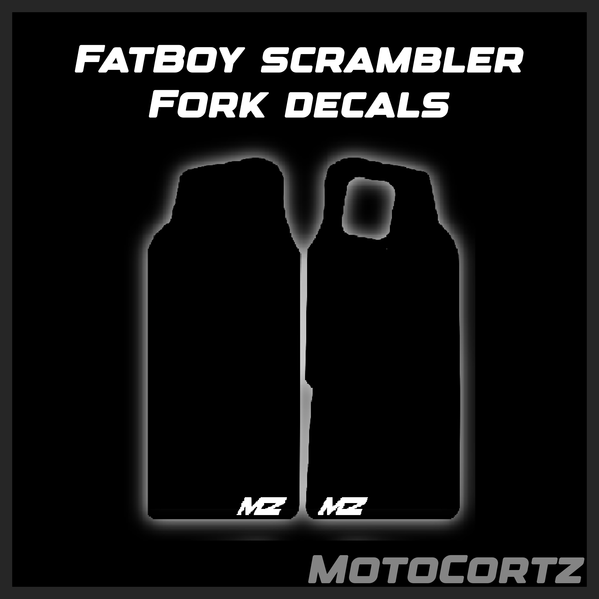 FatBoy Scrambler Fork Decals